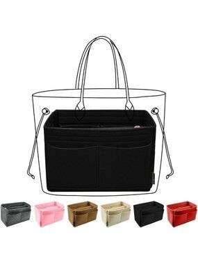 Purse Organizer Insert - Felt Tote Bag Divider with 5 Sizes for Handbag